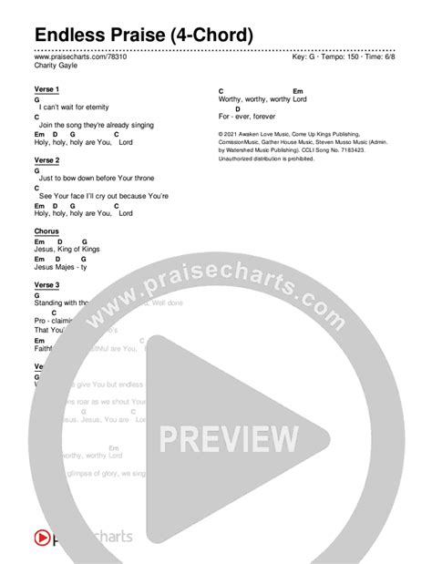 endless praise chords charity gayle|Endless Praise Chords PDF (Charity Gayle) .